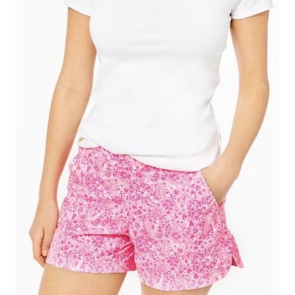 Lilly Pulitzer Pants - Lilly Pulitzer Ocean View Shorts Pink Shandy Invest A Gator - Size S